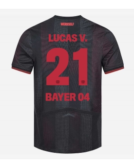 Bayer Leverkusen Lucas Vazquez #21 Maglia Gara Casa Repliche 2025-26 Maniche Corte